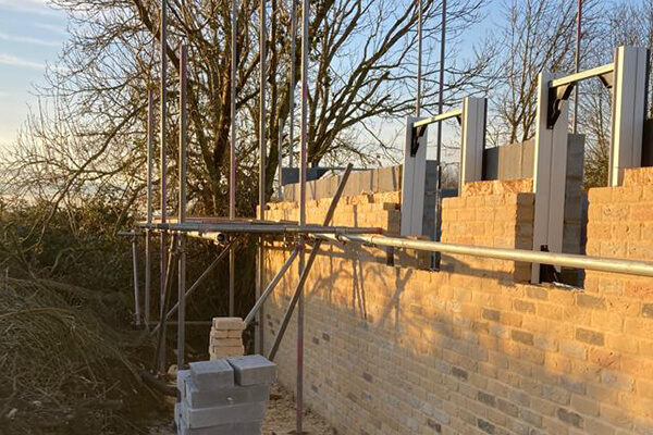 Scaffold for a new building